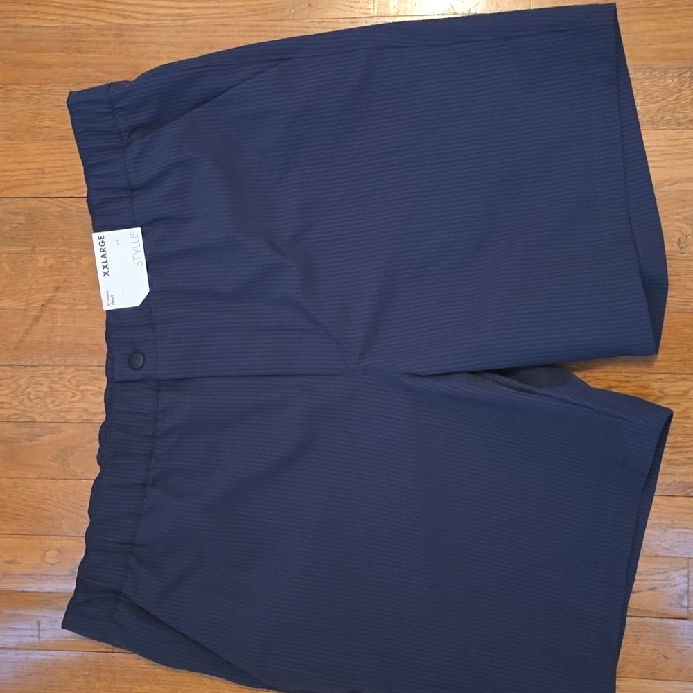 STYLUS BRAND MEN'S BIG & TALL BLUE ELASTIC WAISTBAND SHORTS SIZE XXL